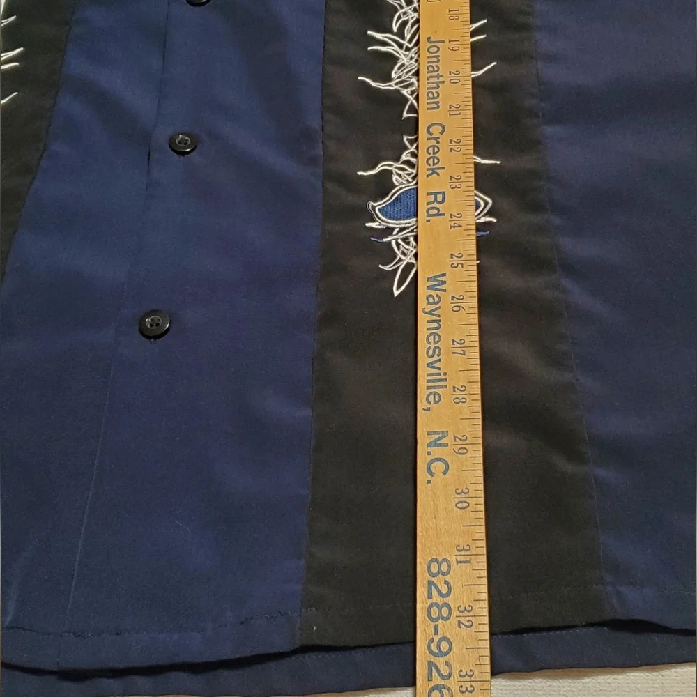Men's Navy Blue Dragonfly Roadhouse Casual Button Down Shirt. Sz 3XL - Picture 6 of 7
